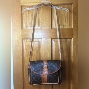 Monogram Crossbody Bag in Brown and Tan